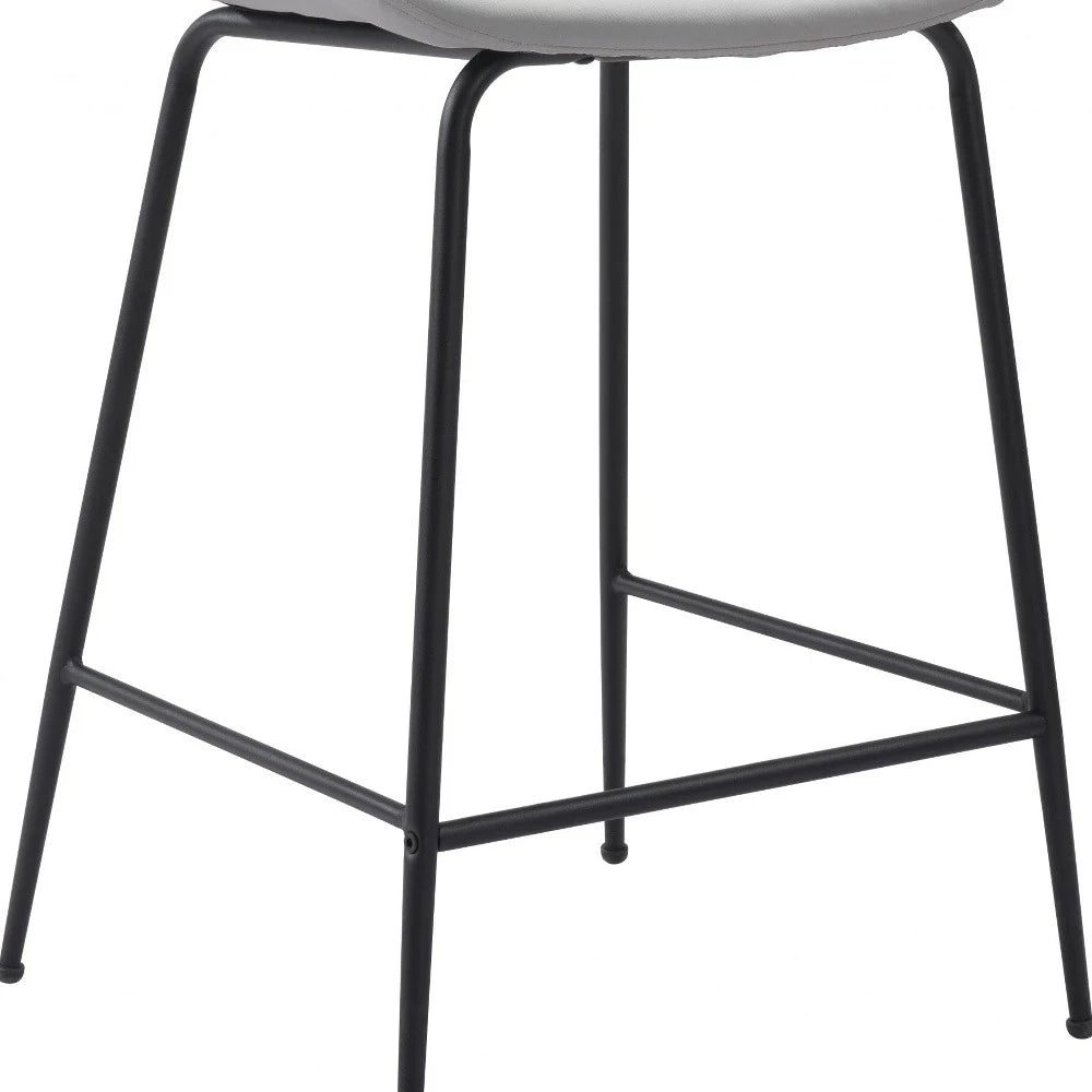 White and Black Top Shelf Modern Rugged Counter Chair