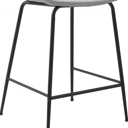 White and Black Top Shelf Modern Rugged Counter Chair