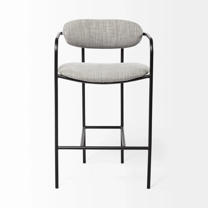 Light Gray Black Framed Counter Stool