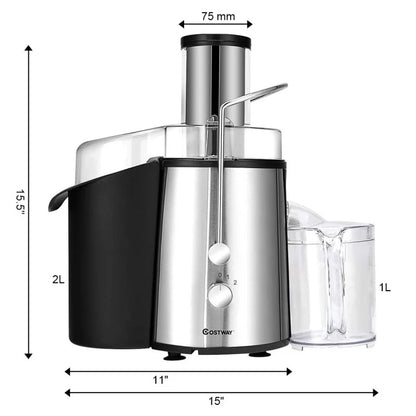 2 Speed Electric Juice Press for Fruit and Vegetable - Color: Silve