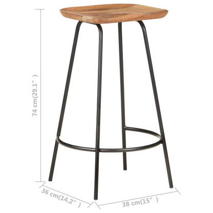 vidaXL Bar Stools 4 pcs Solid Acacia Wood