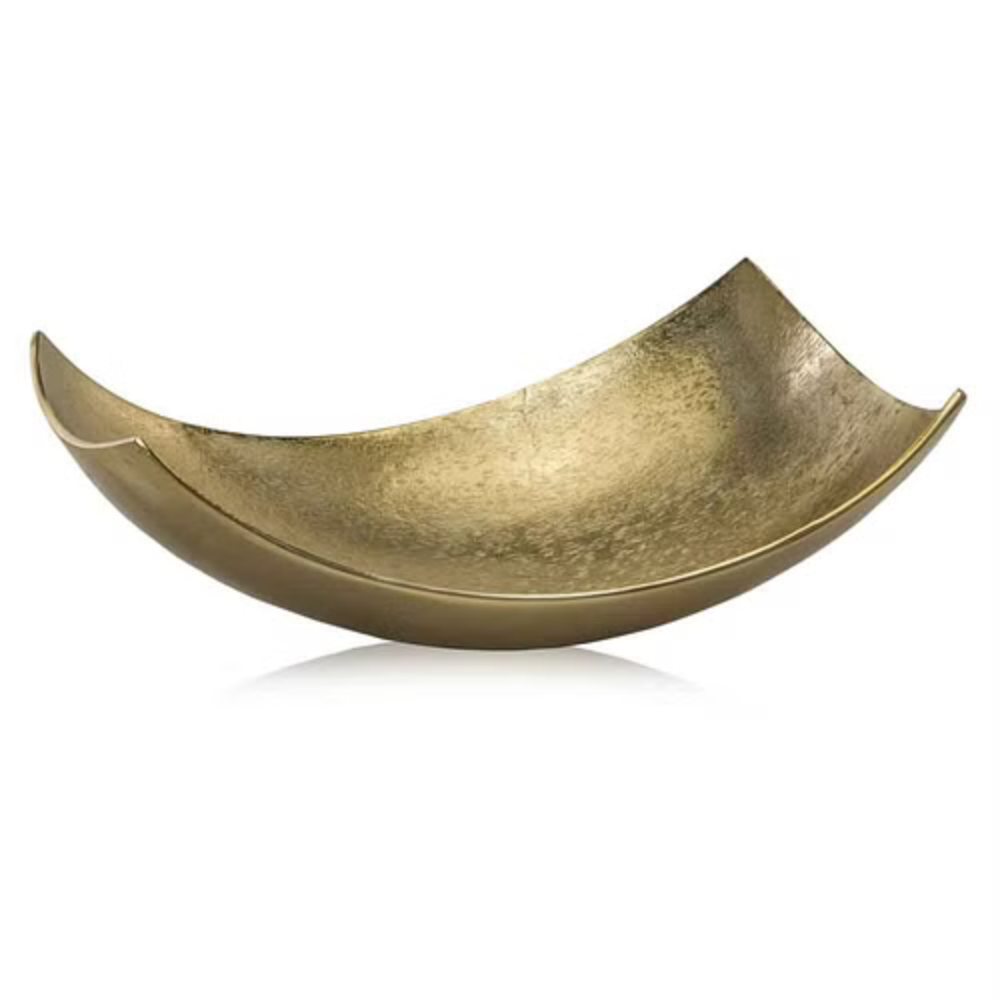 Brushed Gold Large Scoop Bowl