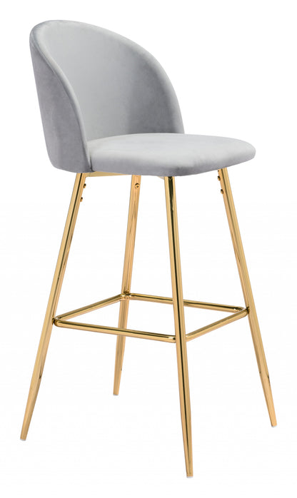 Pale Gray and Gold Modern Pringle Bar Chair