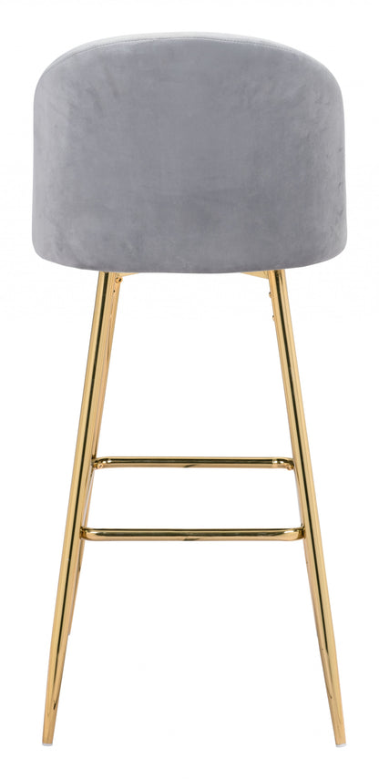 Pale Gray and Gold Modern Pringle Bar Chair