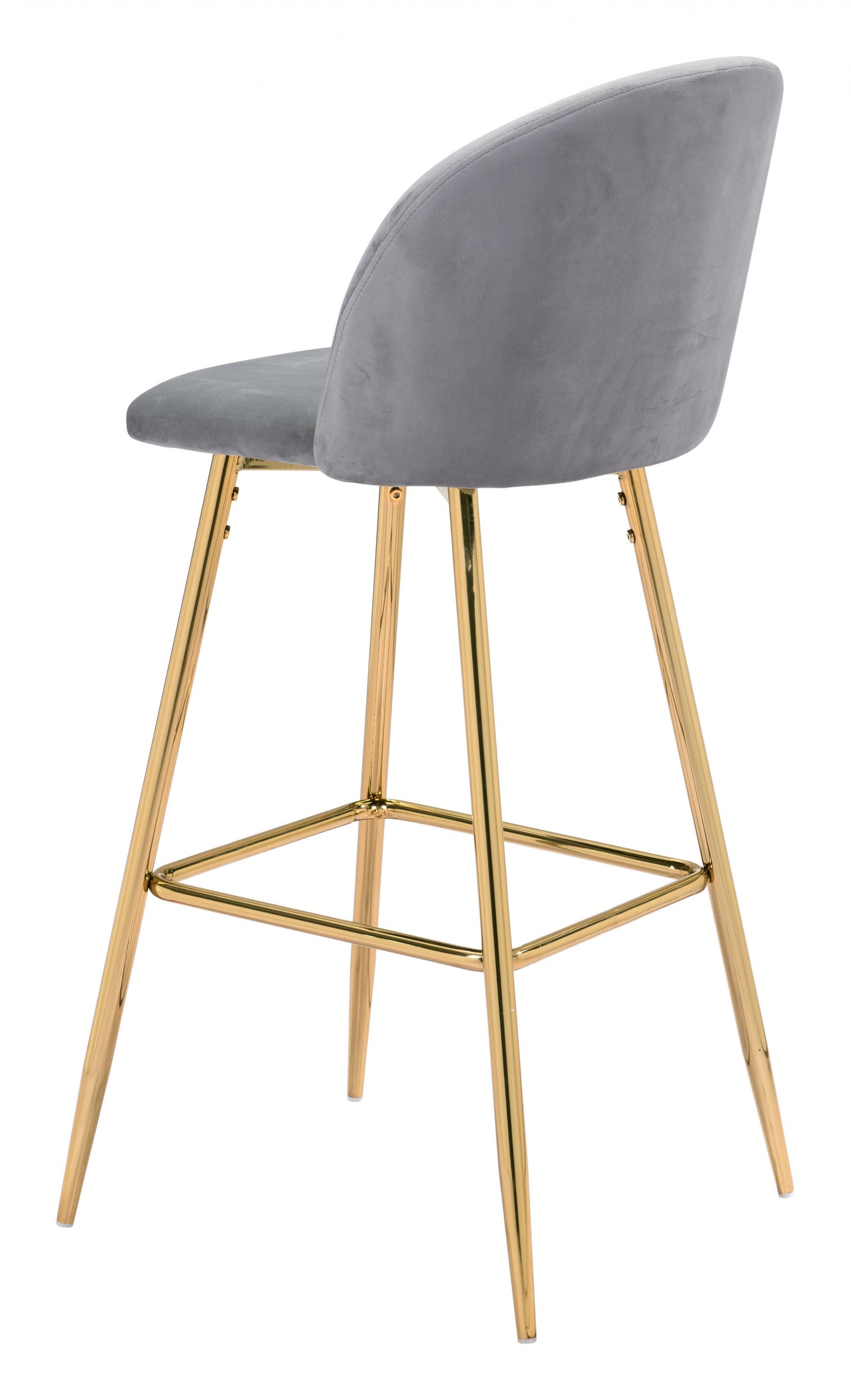 Pale Gray and Gold Modern Pringle Bar Chair