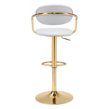 Gusto Bar Chair White & Gold