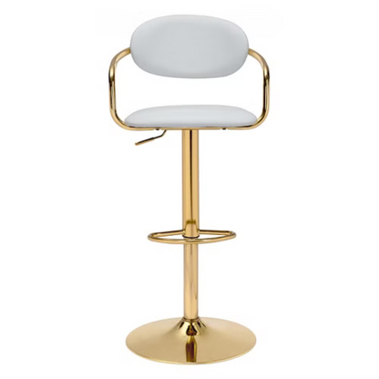 Gusto Bar Chair White & Gold