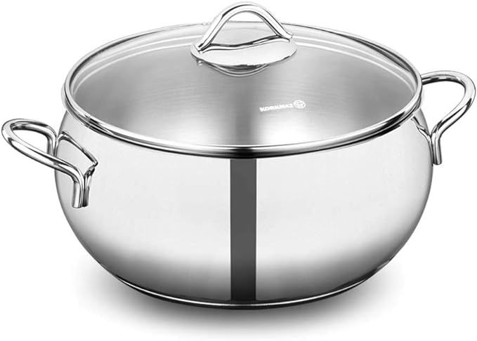 Korkmaz Tombik 2.5 Liter Stainless Steel Casserole in Polished Silver