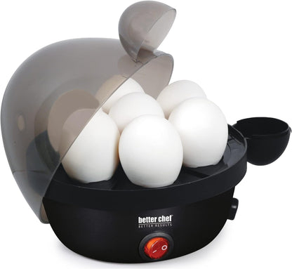 Better Chef 7-Egg Electric Egg Cooker in Black