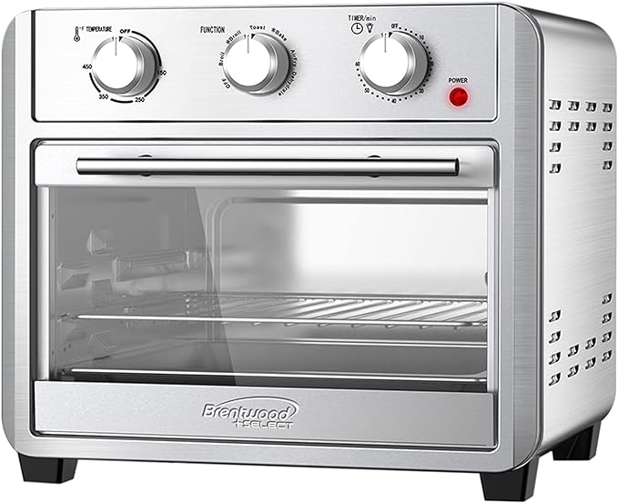 Brentwood 1700w 24 Quart Stainless Steel Convection Air Fryer Toaster Oven