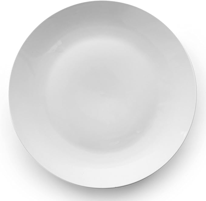 Elama Luna 18 Piece Porcelain Dinnerware Set in White EL-LUNA18