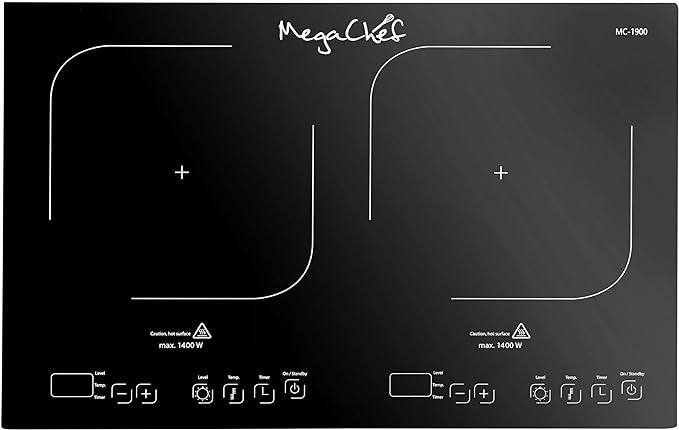 MegaChef 1400 Watt Dual Induction Cooktop MC-1900