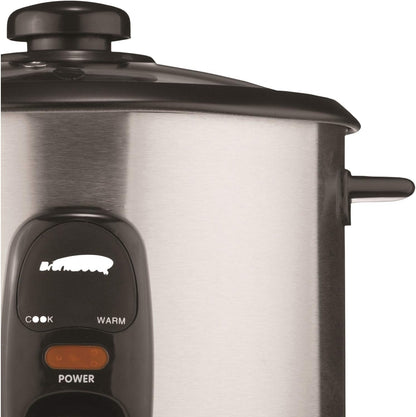 Brentwood 8 Cup Rice Cooker / Non-Stick with Steamer in Silver