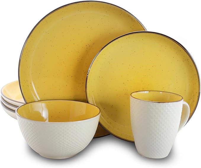 Elama Mellow-Yellow 16-Piece Dinnerware Set EL-MELLOWYELLOW