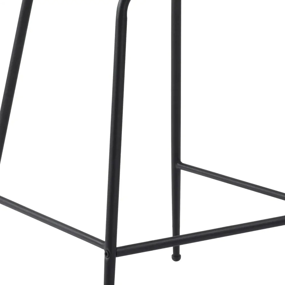 White and Black Top Shelf Modern Rugged Counter Chair