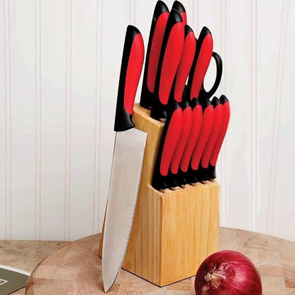 MegaChef 14 Piece Cutlery Set in Red MC-C51000