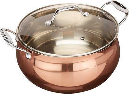 Oster Carabello 9 Piece Stainless Steel Cookware Combo Set in Copper