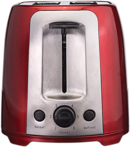 Brentwood 2 Slice Cool Touch Toaster in Red and Stainless Stee