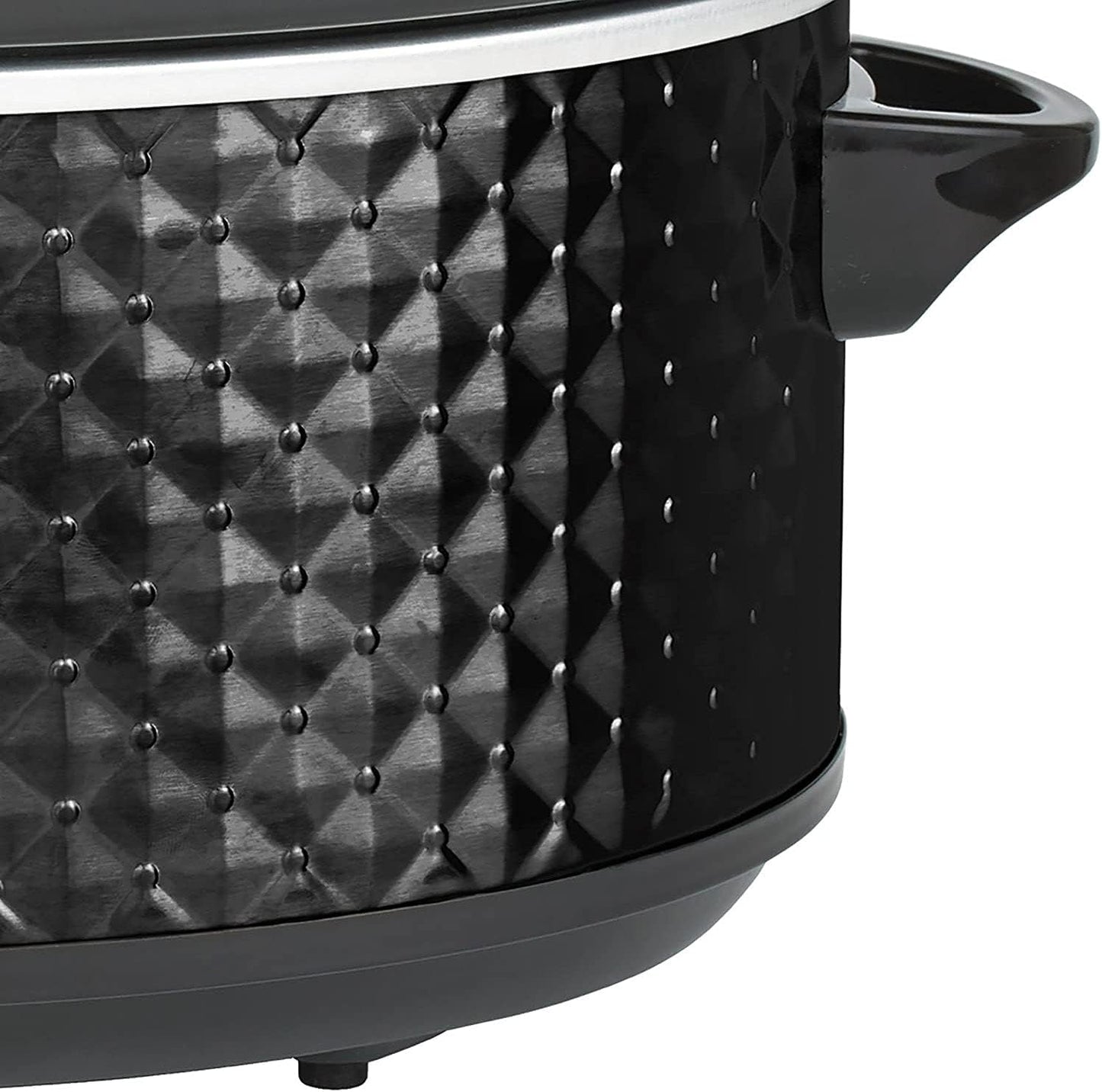 Brentwood 3.5 Quart Diamond Pattern Slow Cooker in Black