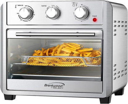 Brentwood 1700w 24 Quart Stainless Steel Convection Air Fryer Toaster Oven