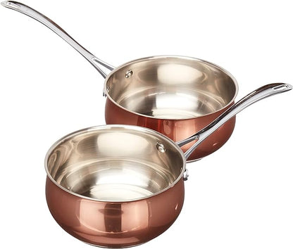 Oster Carabello 9 Piece Stainless Steel Cookware Combo Set in Copper