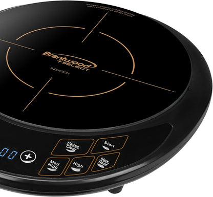 Brentwood Single Electric Induction Cooktop in Black