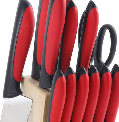 MegaChef 14 Piece Cutlery Set in Red MC-C51000