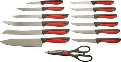 MegaChef 14 Piece Cutlery Set in Red MC-C51000