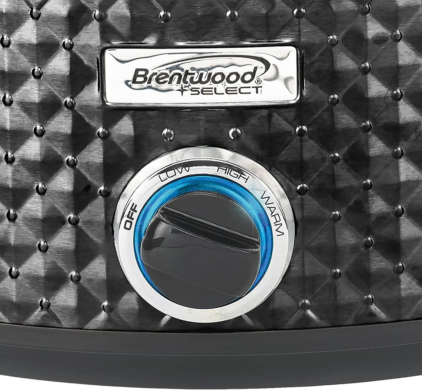 Brentwood 3.5 Quart Diamond Pattern Slow Cooker in Black