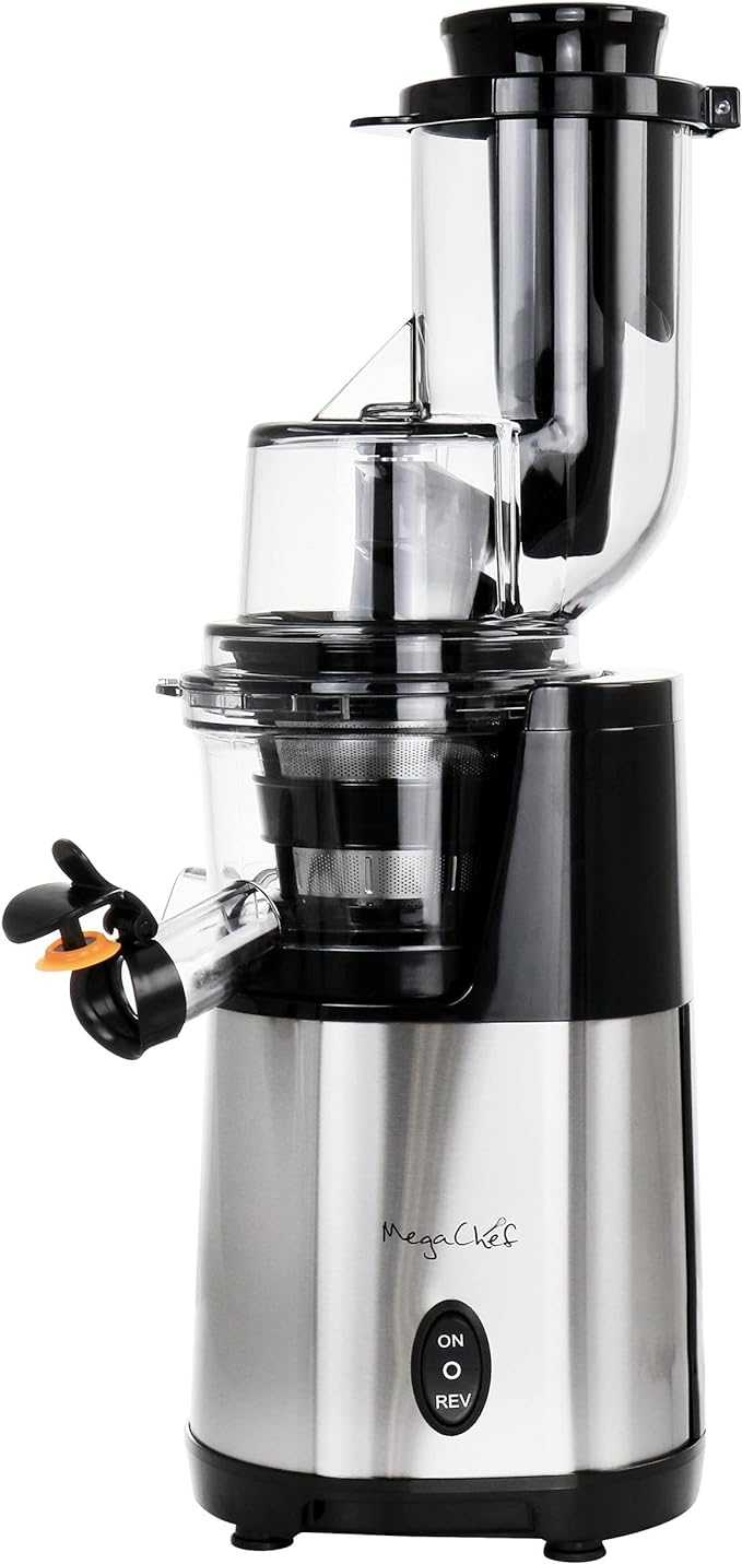 MegaChef Pro Stainless Steel Slow Juicer MCSJ-135L