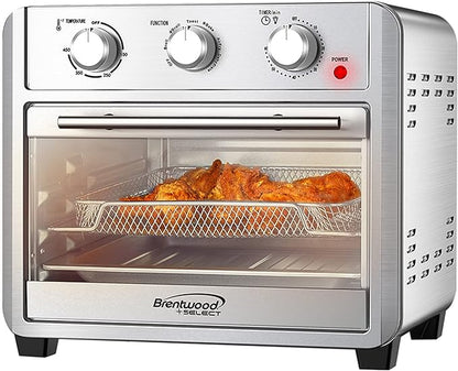 Brentwood 1700w 24 Quart Stainless Steel Convection Air Fryer Toaster Oven