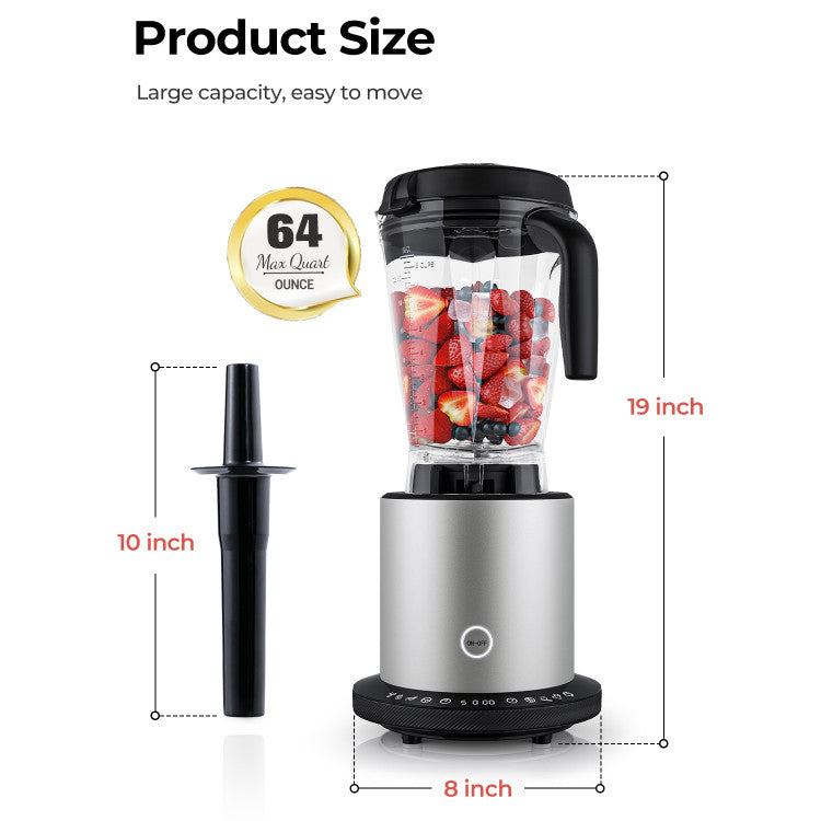 1500W Smoothie Maker High Power Blender with 10 Speeds