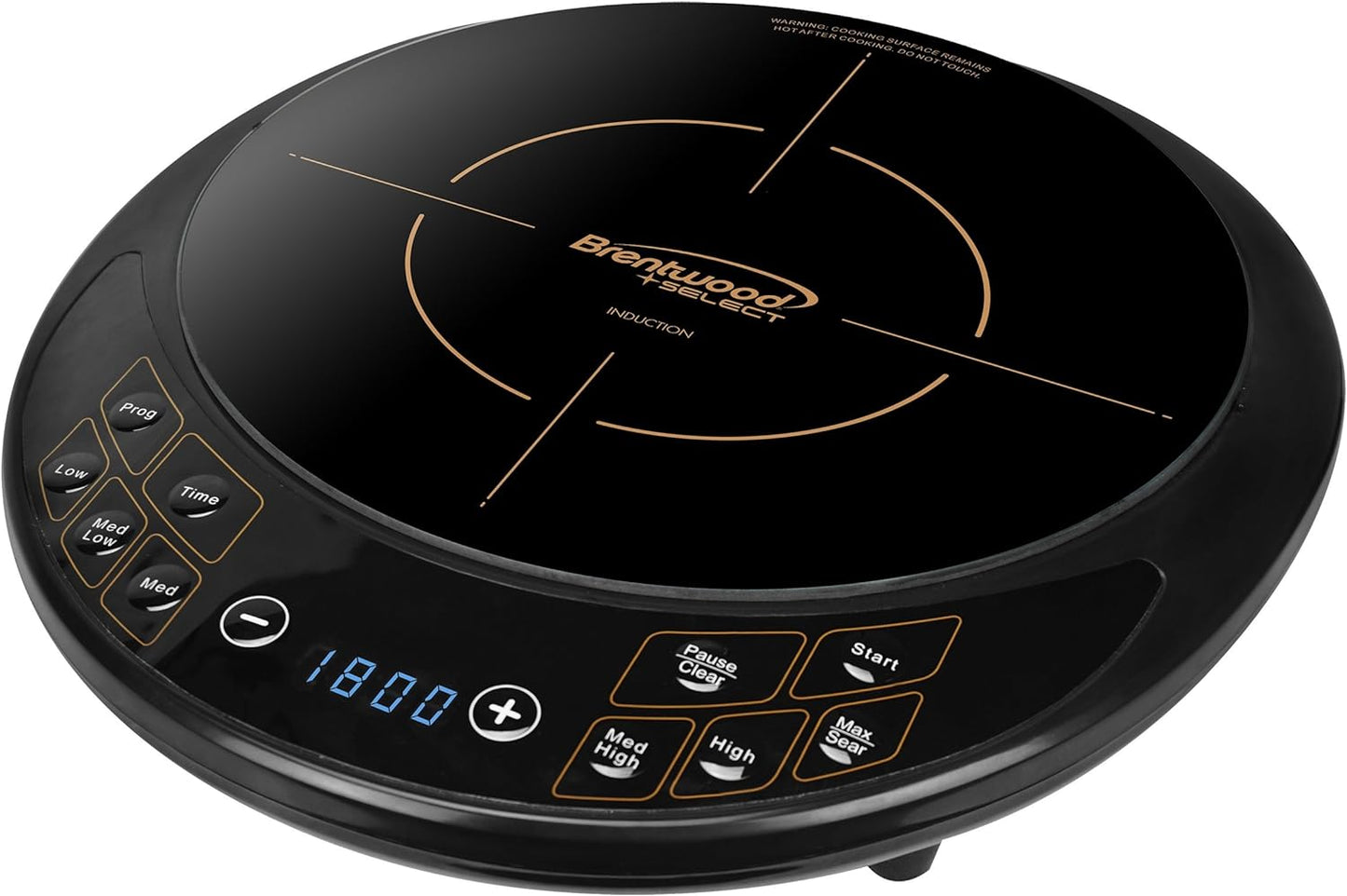 Brentwood Single Electric Induction Cooktop in Black