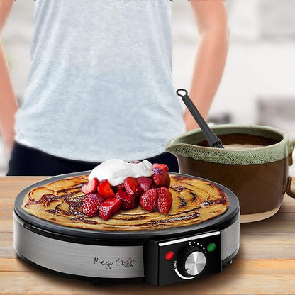 MegaChef Nonstick Crepe and Pancake Maker Breakfast Griddle MC-2900PM