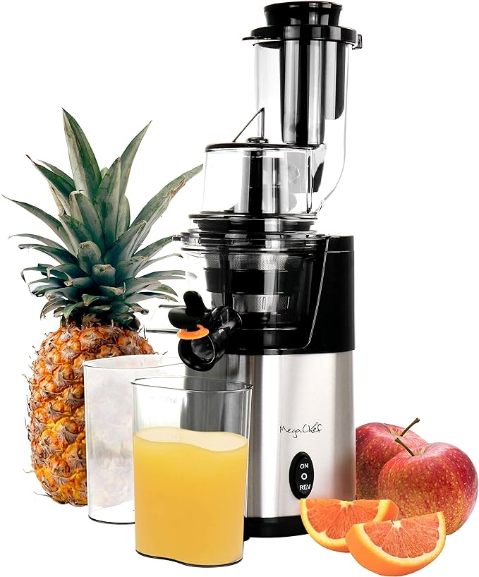 MegaChef Pro Stainless Steel Slow Juicer MCSJ-135L