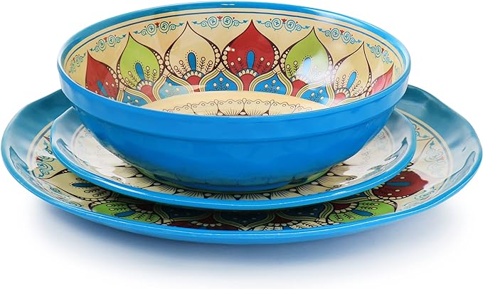 Elama Camilla 12 Piece Melamine Dinnerware Set EL-CAMILLA