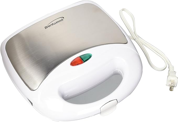 Brentwood Non Stick Panini Press and Sandwich Maker in White TS-245