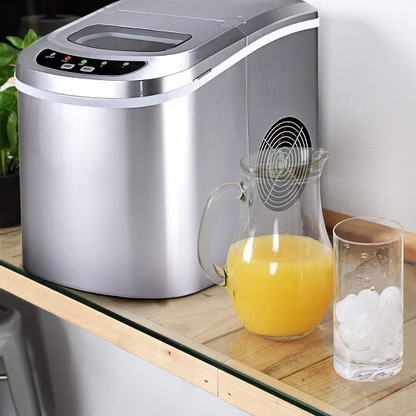 Mini Portable Compact Electric Ice Maker Machine-Silver EP22769SL