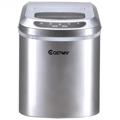 Mini Portable Compact Electric Ice Maker Machine-Silver EP22769SL