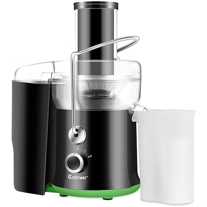 2 Speed Wide Mouth Fruit and Vegetable Centrifugal Electric Juicer - Color: Black EP23783US