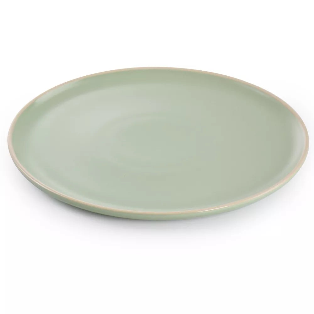 Gibson Elite Serenade 12 Piece Round Stoneware Dinnerware Set in Green