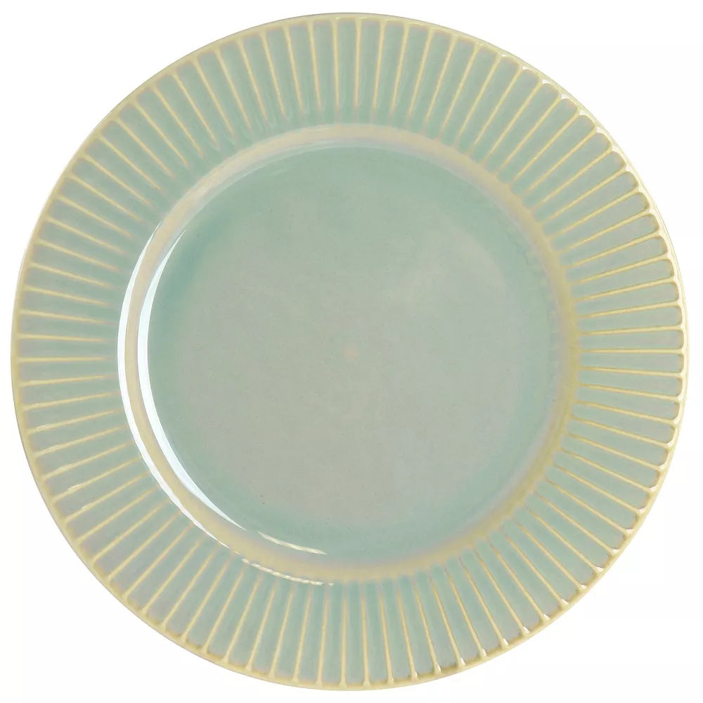 Gibson Elite Luminetts 12 Piece Fine Ceramic Dinnerware Set in Light Green