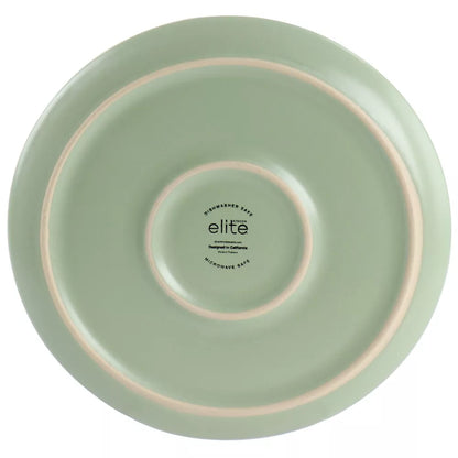 Gibson Elite Serenade 12 Piece Round Stoneware Dinnerware Set in Green