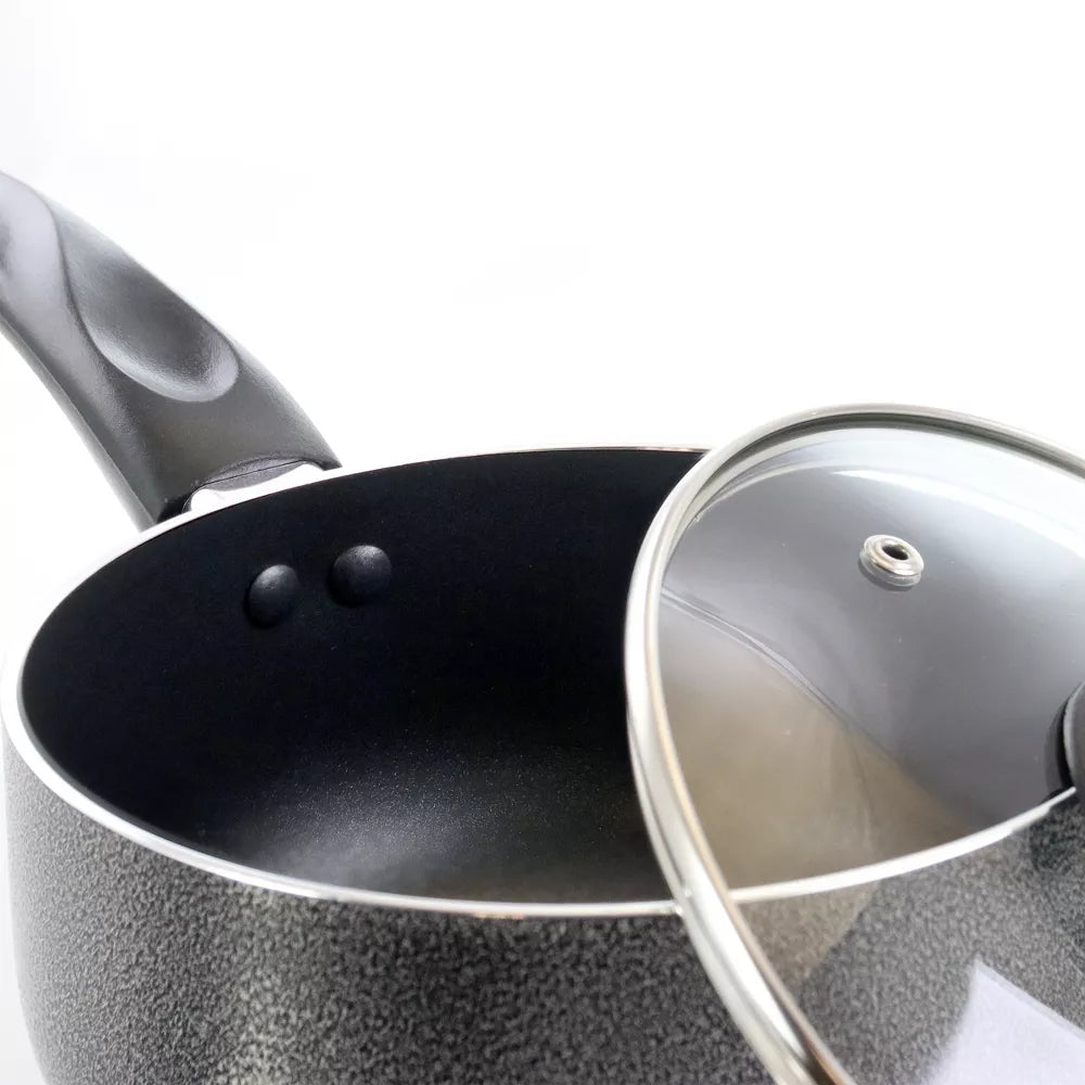 Better Chef 2-Quart Aluminum Saucepan With Glass Lid