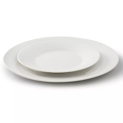 Gibson Home Everyday 12 Piece Round Fine Ceramic Dinnerware Set in White