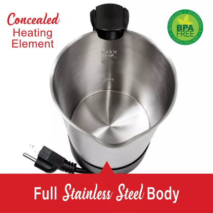 Brentwood 20 Ounce Stainless Steel Electric Travel Kettle