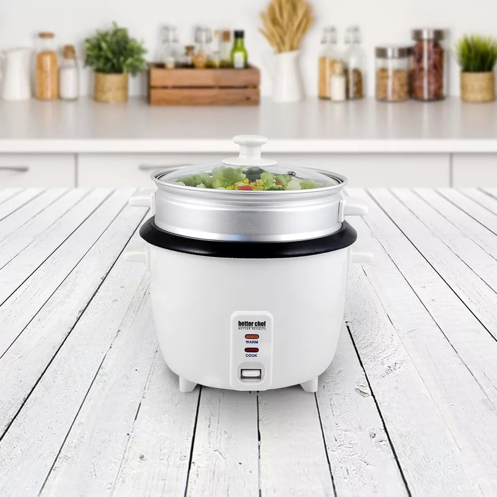 Better Chef 5-Cup Rice Cooker with Food Steamer