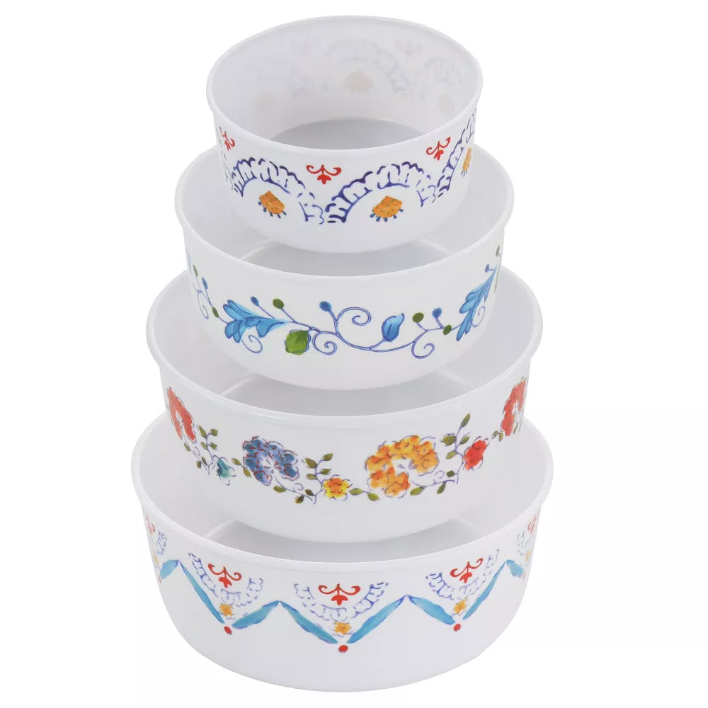 Gibson Home 8 Piece Anaya Round Nesting Food Storage Set