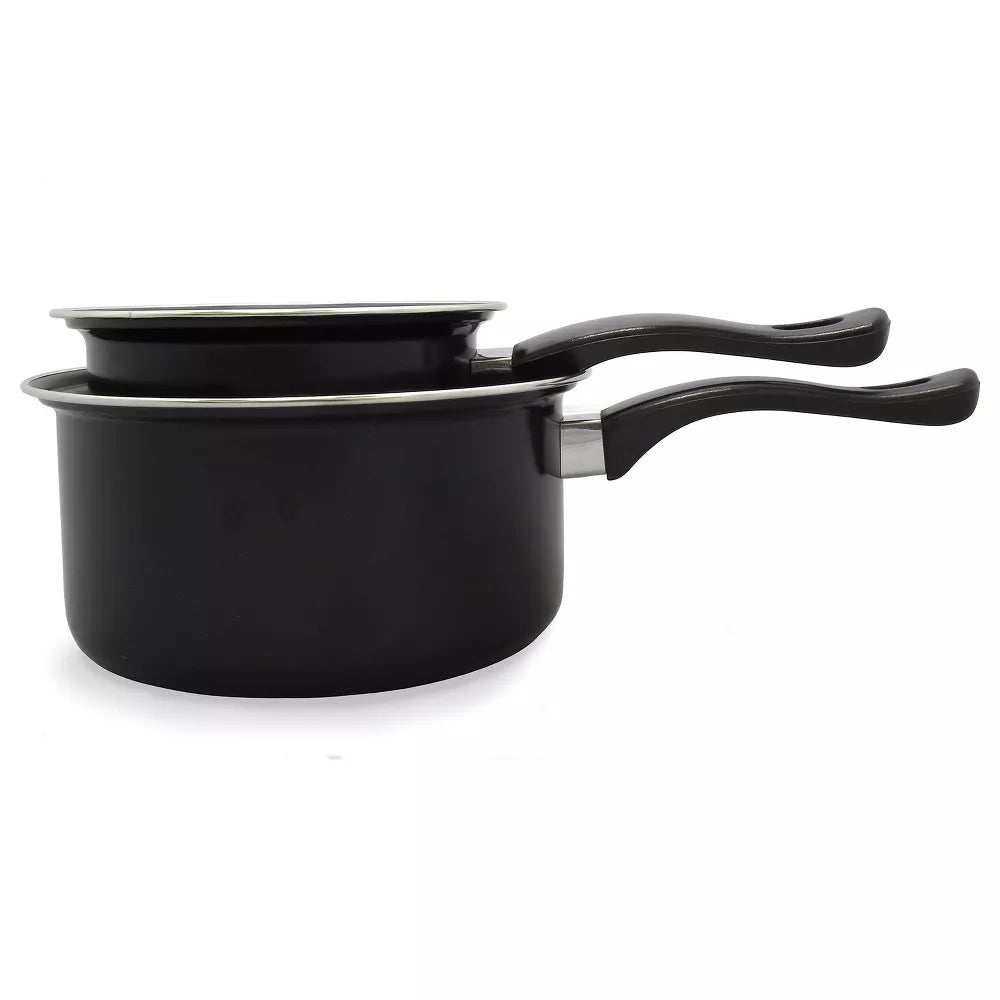 Brentwood 2 Piece Carbon Steel Sauce Pan Set