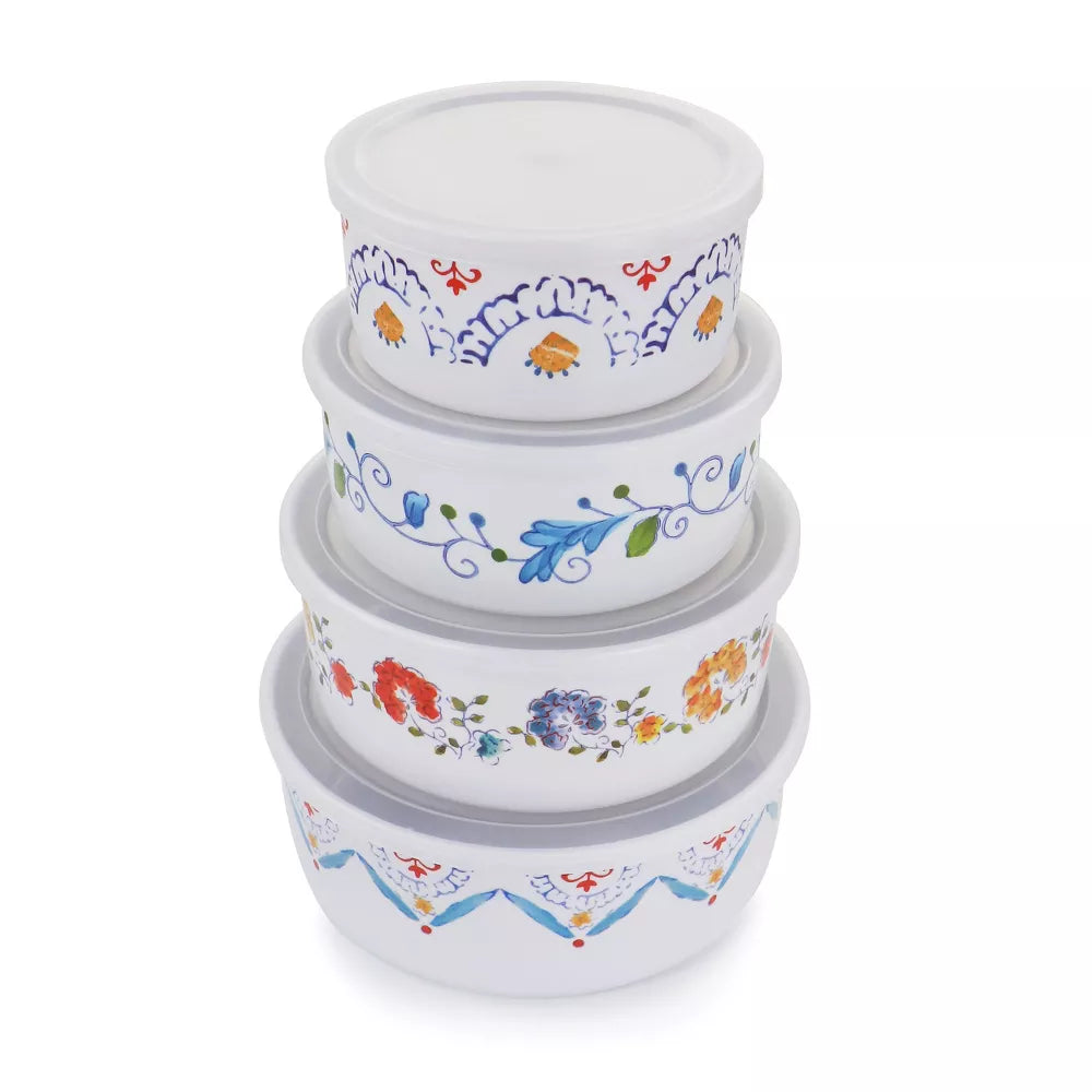 Gibson Home 8 Piece Anaya Round Nesting Food Storage Set